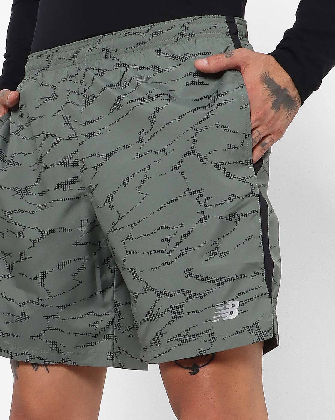 Camouflage Print High-Rise Shorts with Insert Pockets-Ms93190
