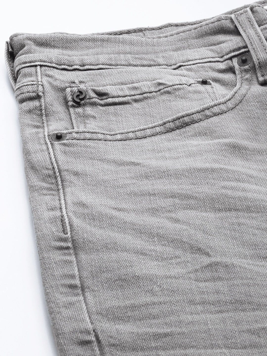 Men Grey Kendrick Slim Fit Mid-Rise Clean Look Stretchable Jeans 216-   44741-0196