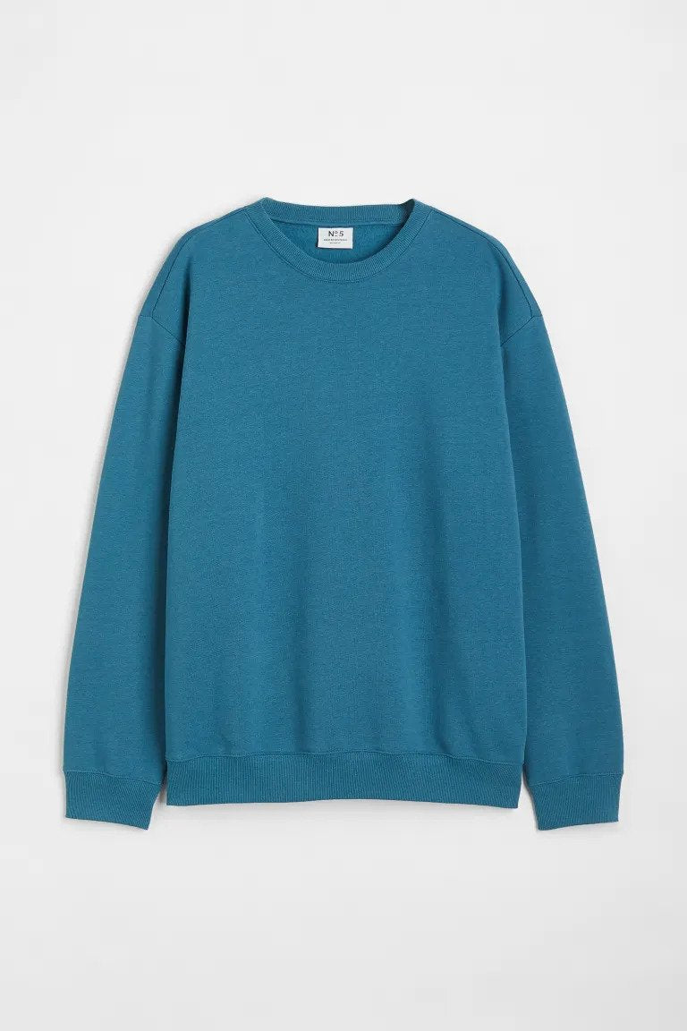 Relaxed Fit Sweatshirt-Dark turquoise-0970818017