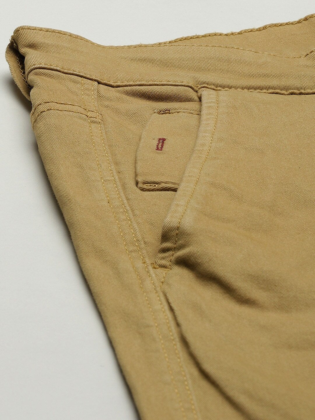 Men Beige Solid Regular Fit Solid Chinos-13817952