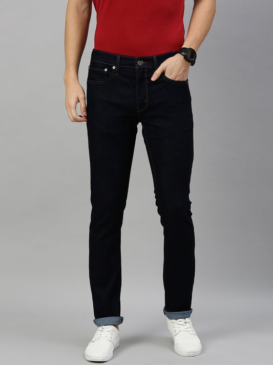 Men Blue 288 Skinny Fit Mid-Rise Clean Look Stretchable Jeans-13925-0004