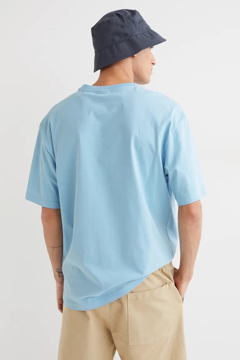 Relaxed Fit pocket-detail T-shirt-1062372008