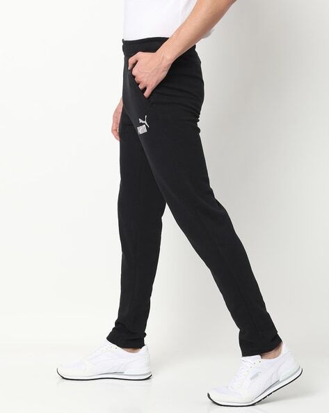 Brand Print Track Pants with Elasticated Waist-589740 01