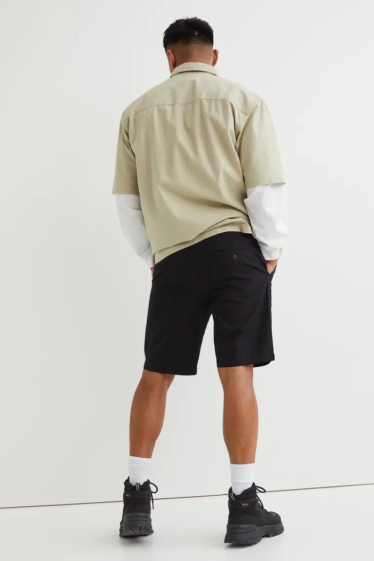 Regular Fit Cotton chino shorts-1039093002