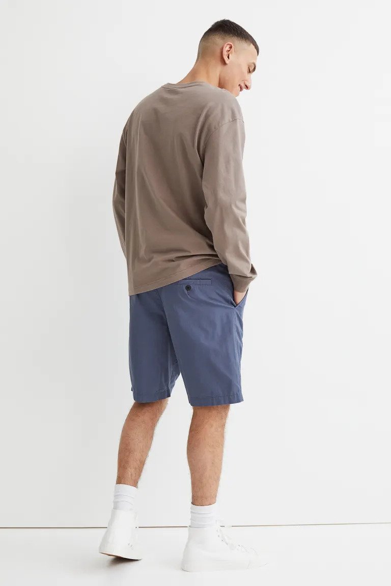 Regular Fit Cotton chino shorts-1039093001