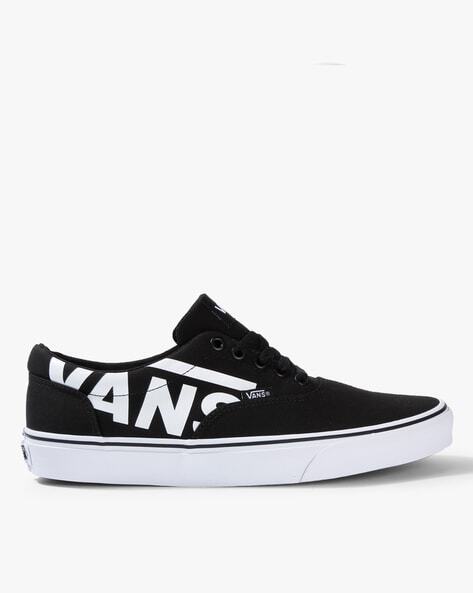 Lace-Up Casual Shoes with Typographic Branding-VN0A3MTFRYH