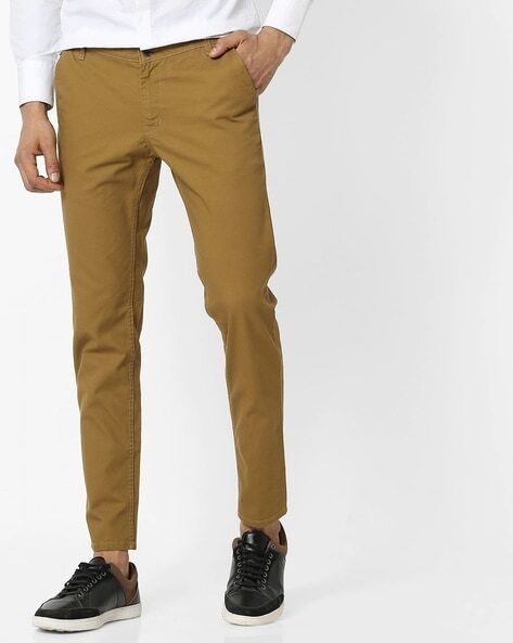 Slim Fit Flat-Front Chinos-2201
