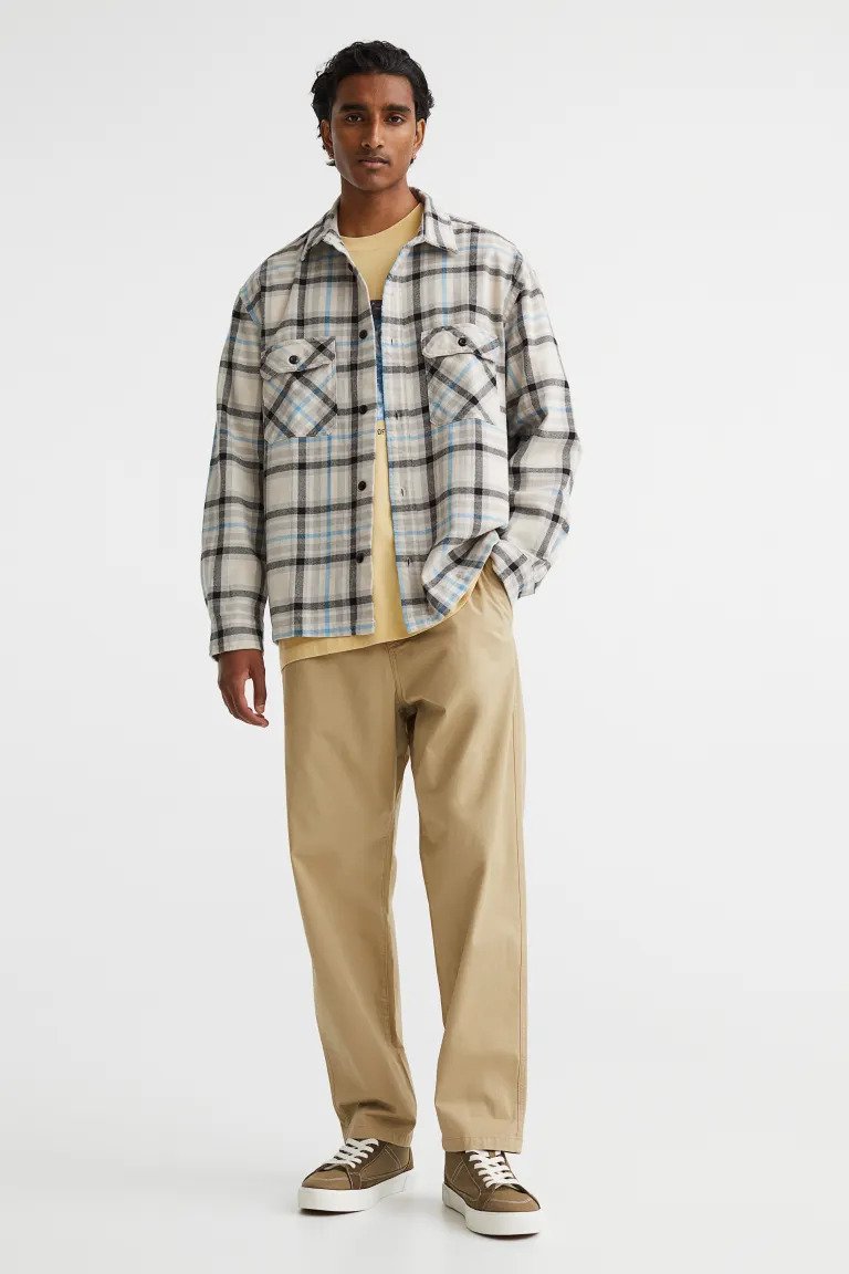 Relaxed Fit Overshirt-1070734003
