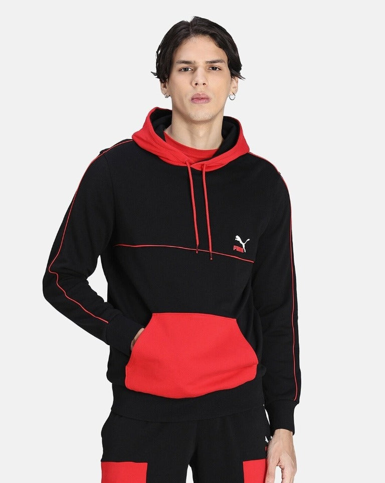 Colourblock Hoodie with Kangaroo Pocket-531705 01