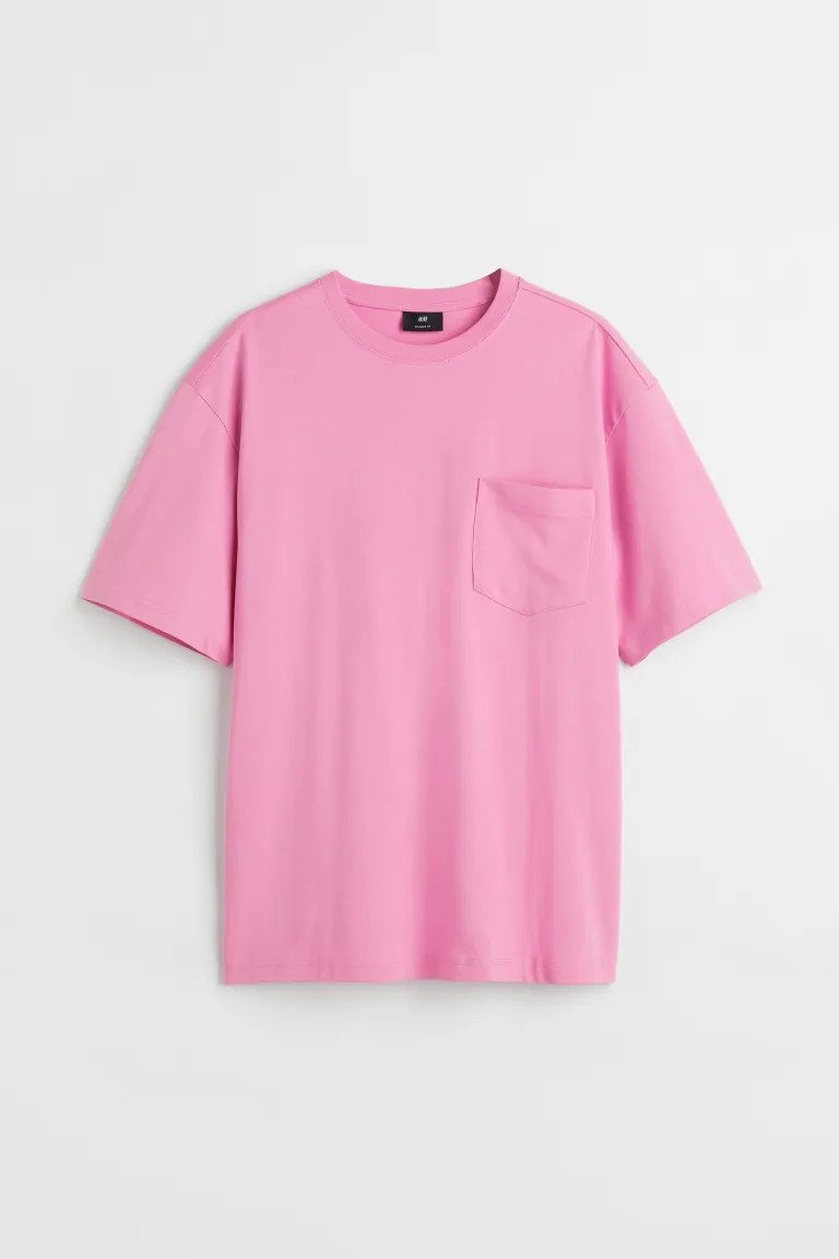 Relaxed Fit pocket-detail T-shirt-1062372005