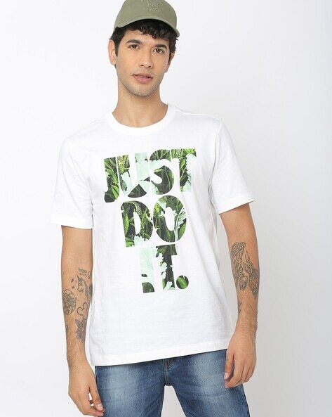 Crew-Neck T-shirt with Branding-Ck2296-100