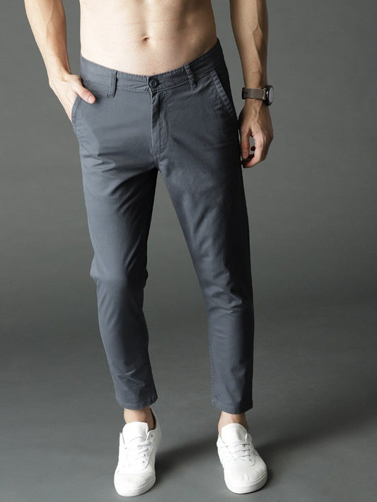 Men Grey Sustainable Trousers-7204204