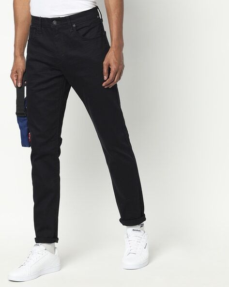 Slim  BLACK Tapered Fit Jeans with Button Closure59224-0039