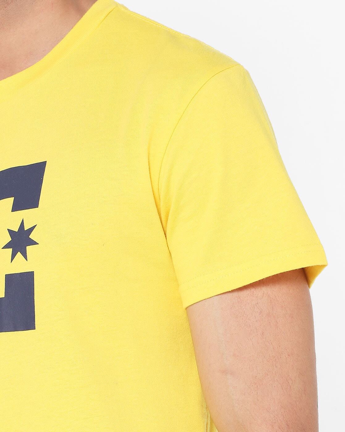 Star Typographic Brand Print Slim Fit T-shirt-Edyzt03900-star ss2