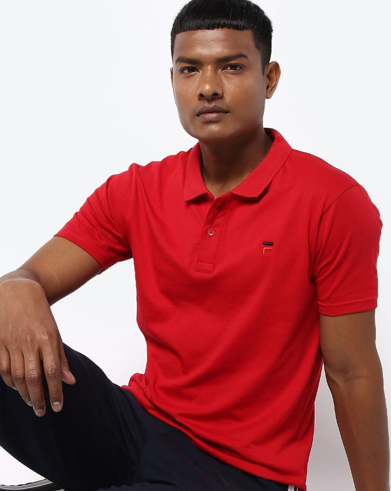 Polo T-shirt with Vented Hemline-12009809