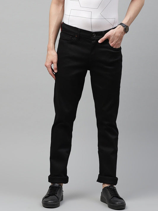 Men Black Slim Fit Stretchable Sustainable Jeans-22573-0007