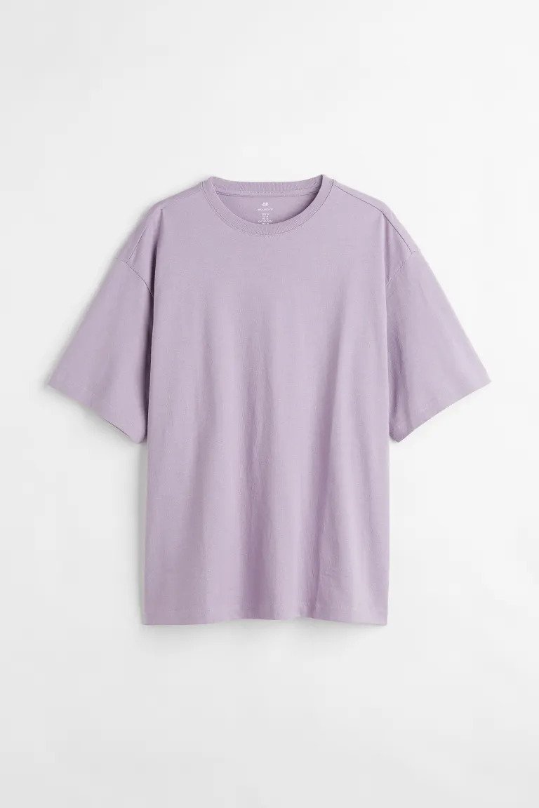 Relaxed Fit T-shirt-Light purple-0608945069