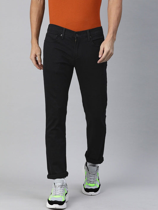 Men Black 511 Slim Fit Mid-Rise Clean Look Stretchable Jeans-18298-0881