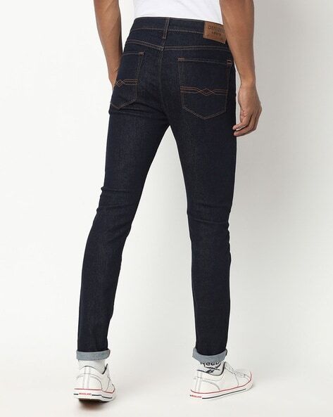 204 Washed Super-Skinny Jeans with Whiskers-73283-0007