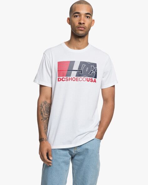 Graphic Print Slim Fit Crew-Neck T-shirt-EDYZT03858