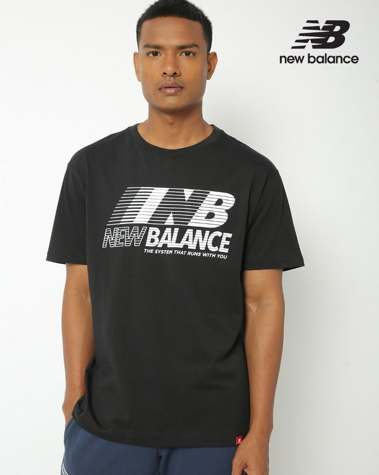 Typographic Brand Print Crew-Neck T-shirt-Mt03581-black