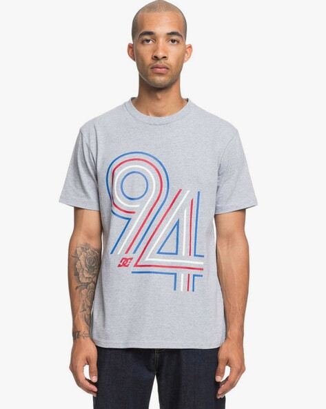Numeric Print Crew-Neck T-shirt-EDYZT03763