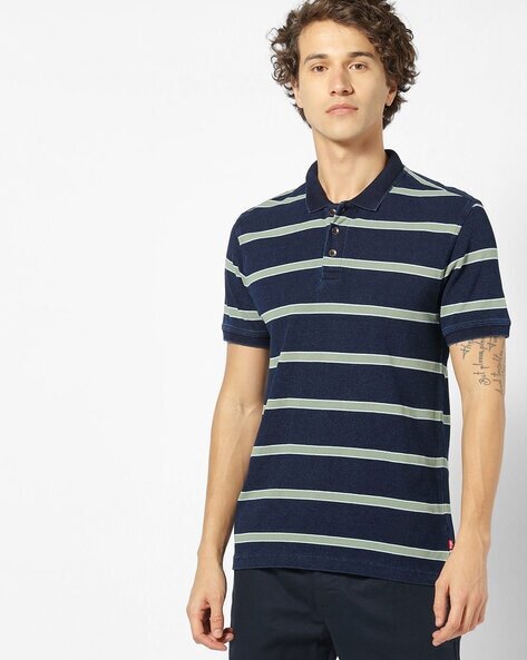 Striped Polo T-shirt-28737-0034