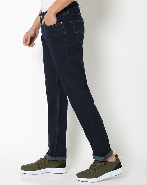 Washed Slim Fit Jeans-18298-1025