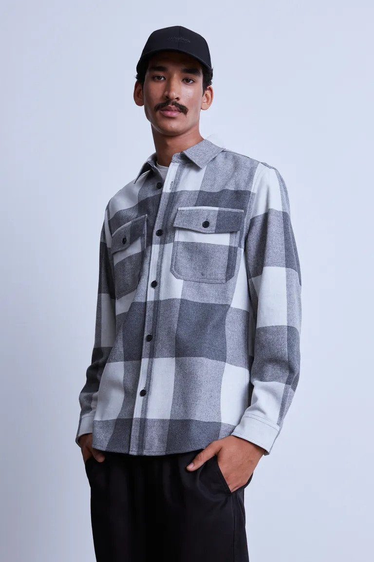 Twill overshirt-0875217034