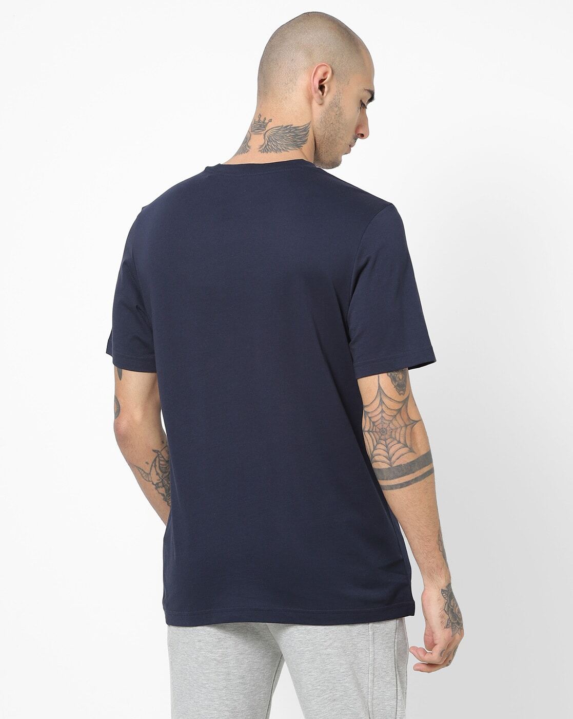 Crew-Neck T-shirt with Branding-Hb0806