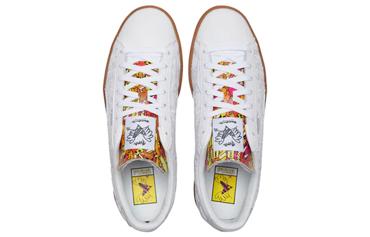 PUMA Romero Britto x Basket 'Embroidered - White Gum'-38109501