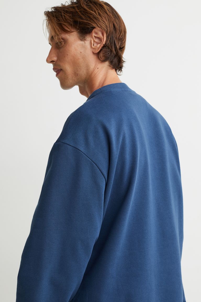 Relaxed Fit Sweatshirt-blue-0970818009