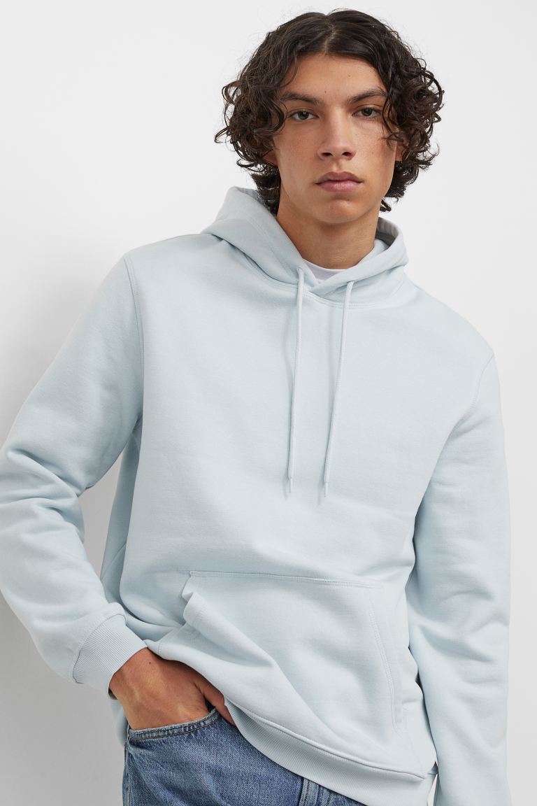 Relaxed Fit Hoodie-Light blue-0970819010