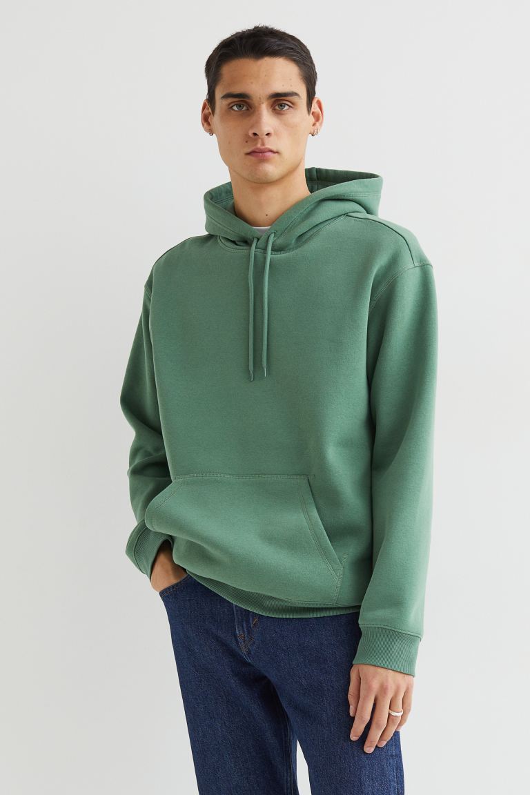 Relaxed Fit Hoodie-green-0970819032