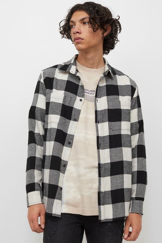 Regular Fit Flannel shirt-0964269002