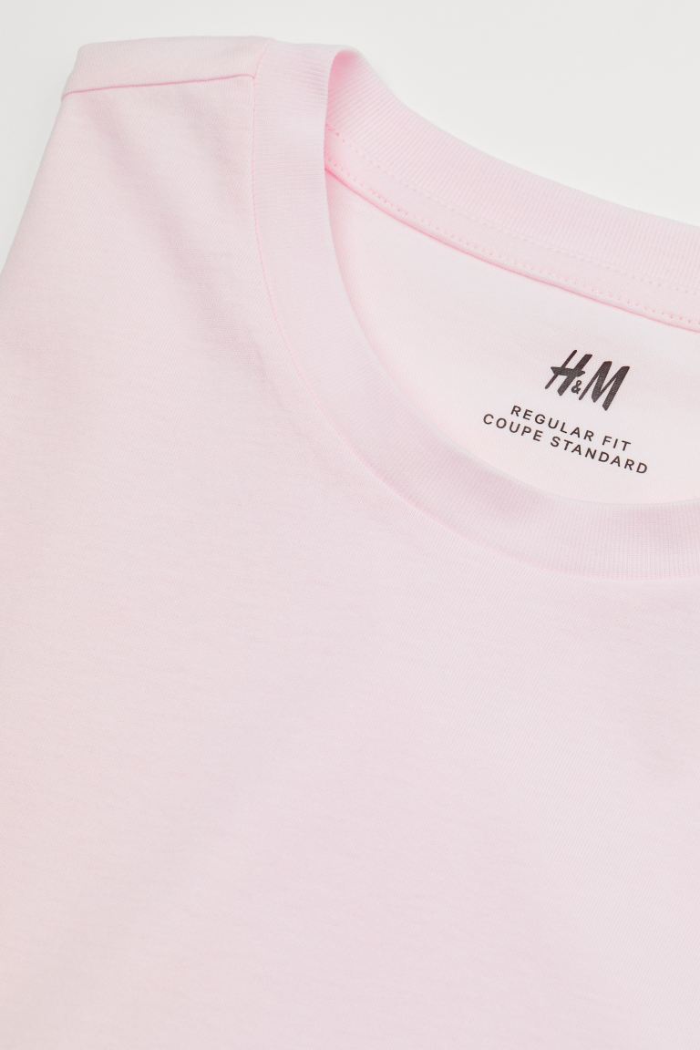 Round-neck T-shirt Regular Fit-Light pink-0685816097