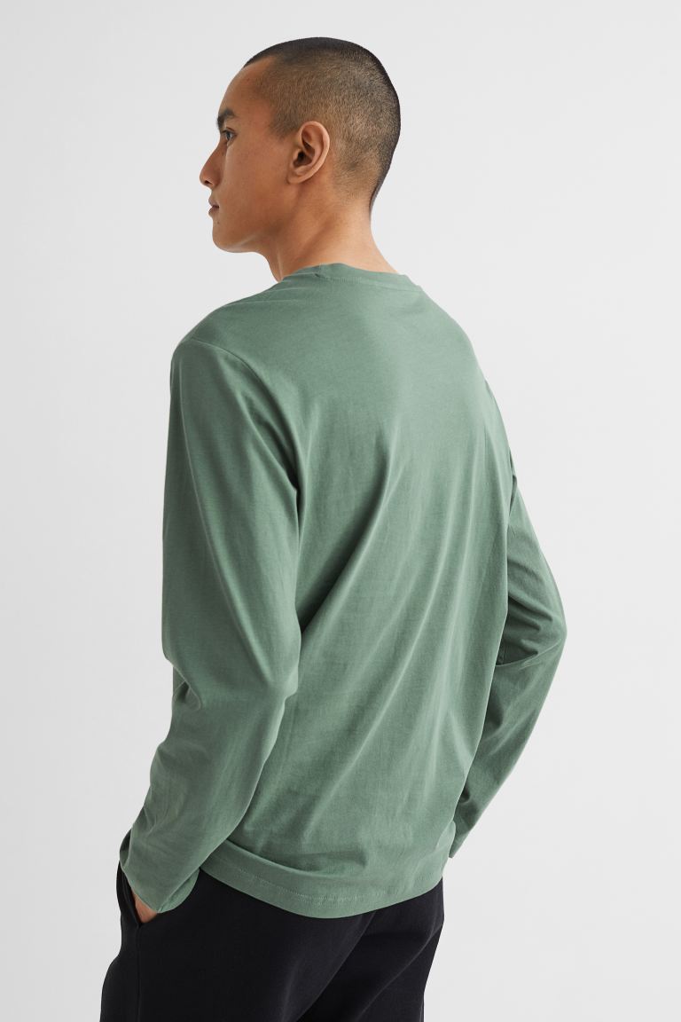 Regular Fit Jersey top-green-1029317006
