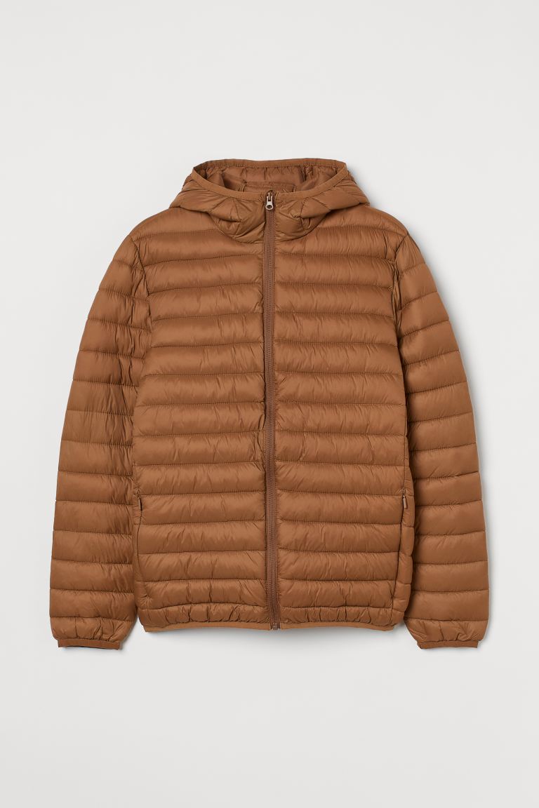 Lightweight puffer jacket-Light brown-0807005012