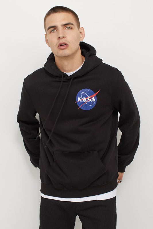 Printed hoodie-Black/NASA-0977523001