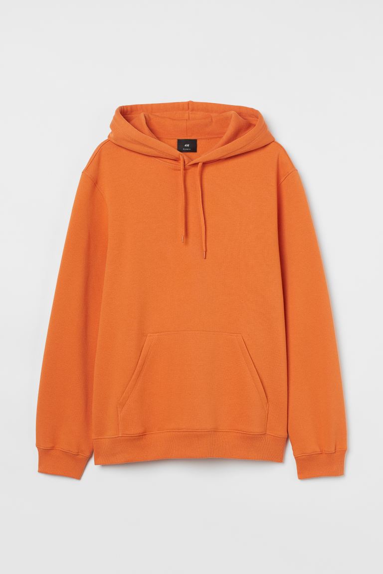 Relaxed Fit Hoodie-Orange-0970819014