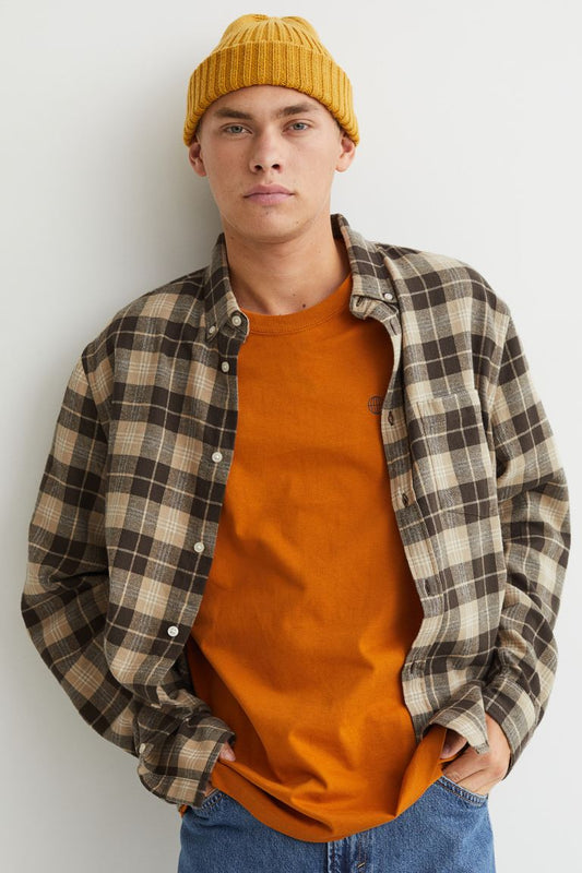 Regular Fit Flannel shirt-0996265004