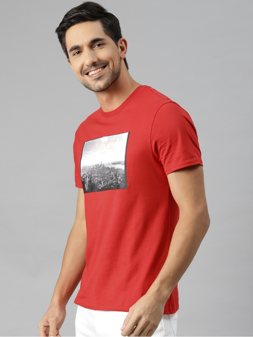 Men Red Printed T-shirt 16960-0477
