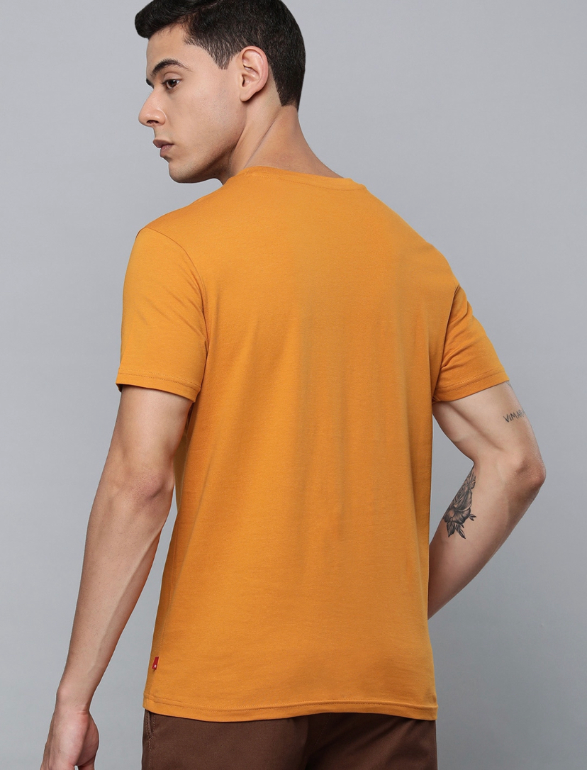 Men orange & white graphic printed -16960-0671