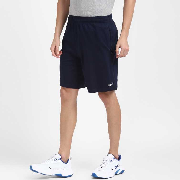 Solid Men Blue Sports Shorts-Ha9829