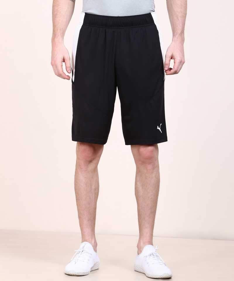 Solid Men White, Black Sports Shorts - Discount Store