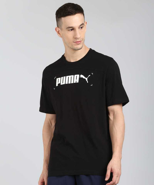 Printed Men Round Neck Black T-Shirt-58348701