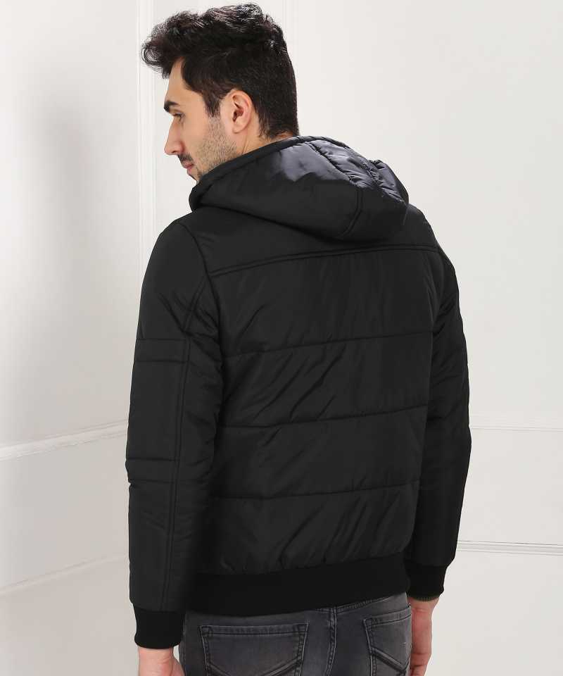 Full Sleeve Solid Men Quilted Jacke-81276 fk