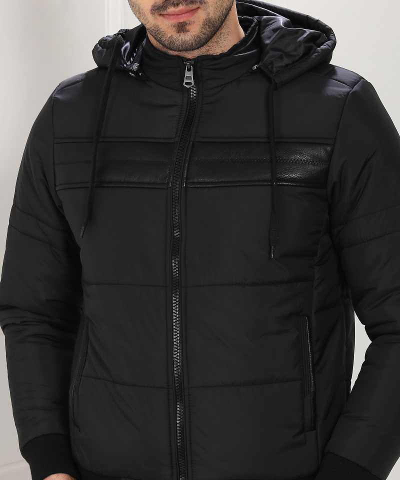 Full Sleeve Solid Men Quilted Jacke-81276 fk