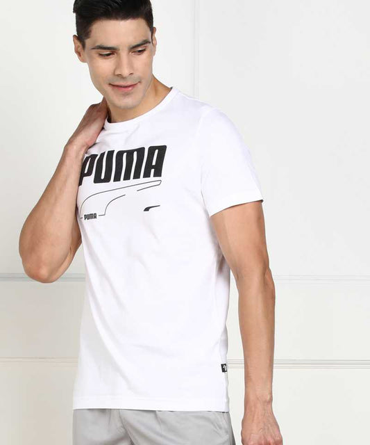 Printed Men Round Neck White T-Shirt-84761802