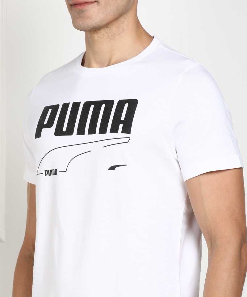 Printed Men Round Neck White T-Shirt-84761802